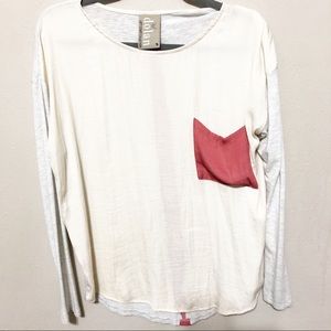 Anthropologie Dolan Color Block Pocket Tee